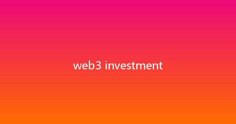 web3 investment 